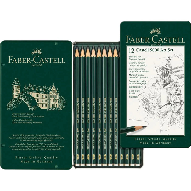 Faber-Castell 9000 Art Set of 12 - 8B to 2H
