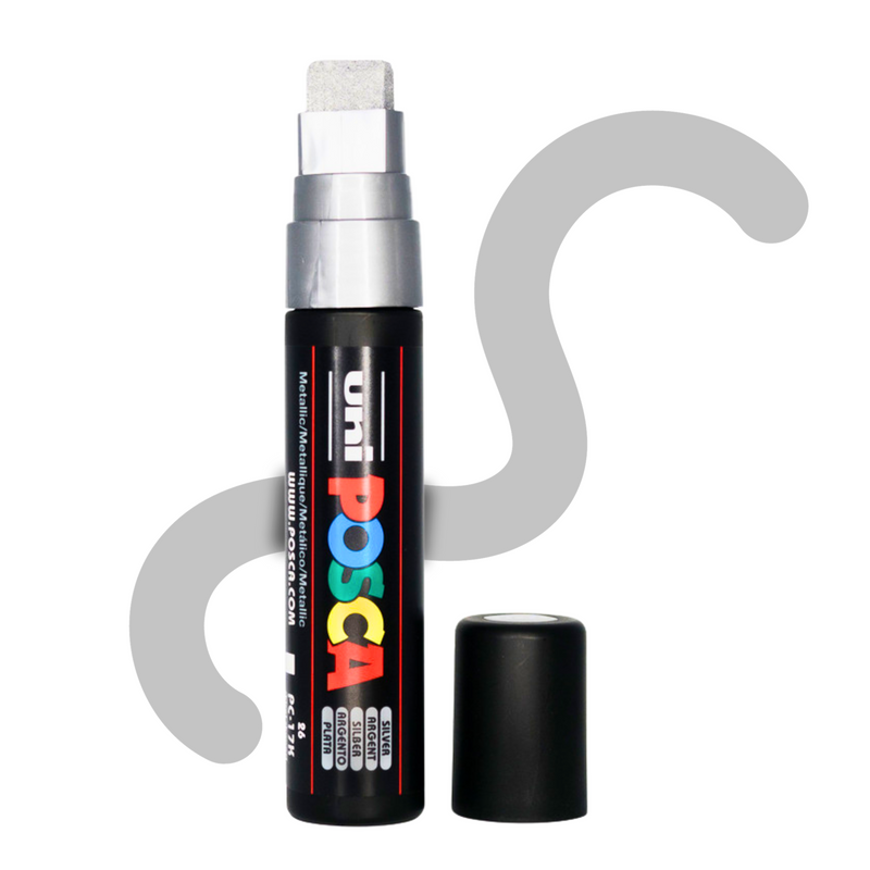 uni POSCA Paint Marker PC-17K Extra Broad Rectangular Chisel Tip - White 
