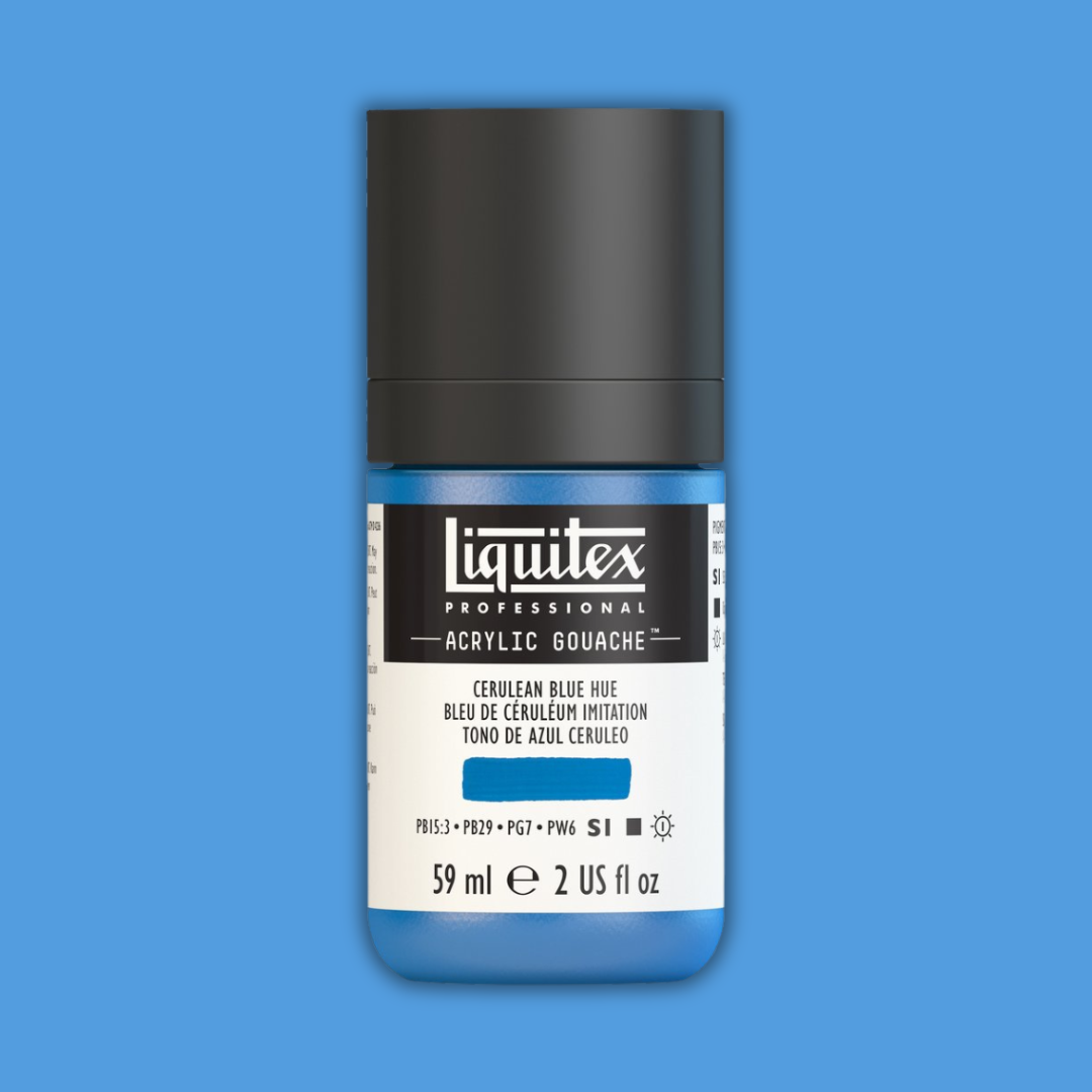 Liquitex Professional Acrylic Gouache 59ml Cerulean Blue Hue S1