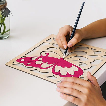 Splat Planet Wooden Art Craft Kit 25 x 25cm - Butterfly