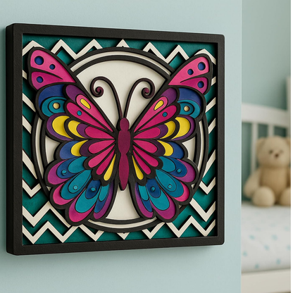 Splat Planet Wooden Art Craft Kit 25 x 25cm - Butterfly