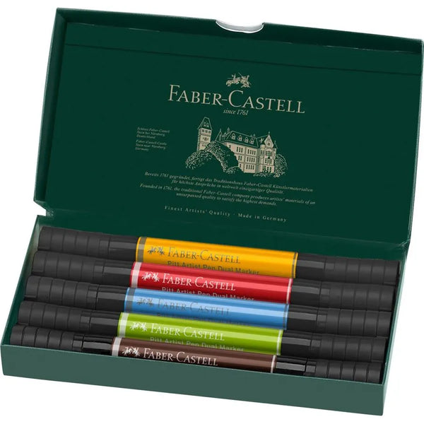 Faber-Castell PITT Artist Pen Dual Marker wallet of 5