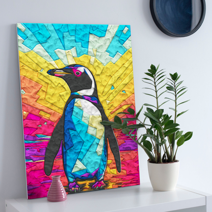 Splat Planet Adult Air Dry Clay by Numbers Kit 30 x 40cm (12 x 16 Inch) - Penguin