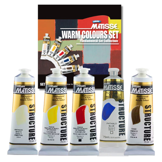 MATISSE STRUCTURE WARM COLOURS SET 5 x 75ml Default Title