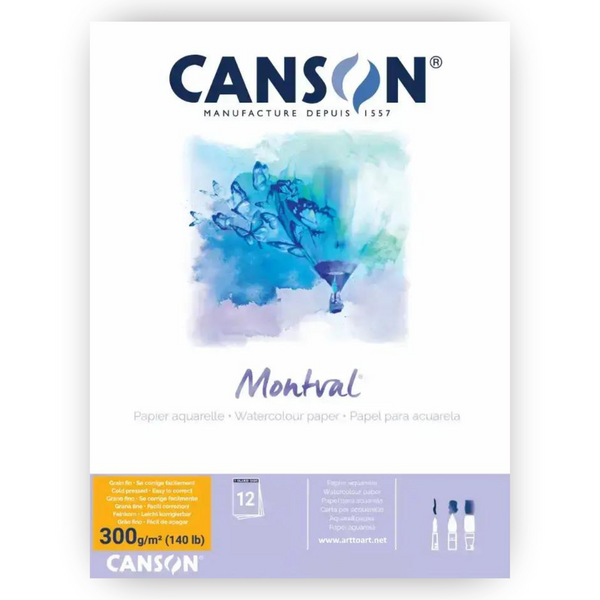 Canson Montval 300g Watercolour Pad Medium
