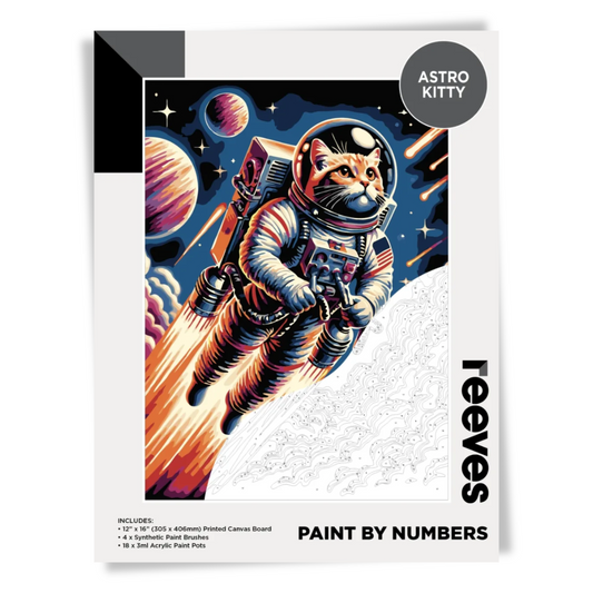Reeves Paint By Numbers 12x16 inch - Astro Kitty Default Title
