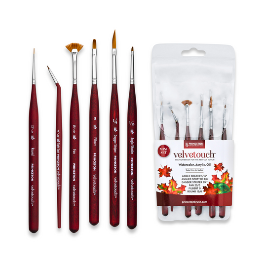 Princeton Velvet Touch Mini Brush Set of 6 Default Title