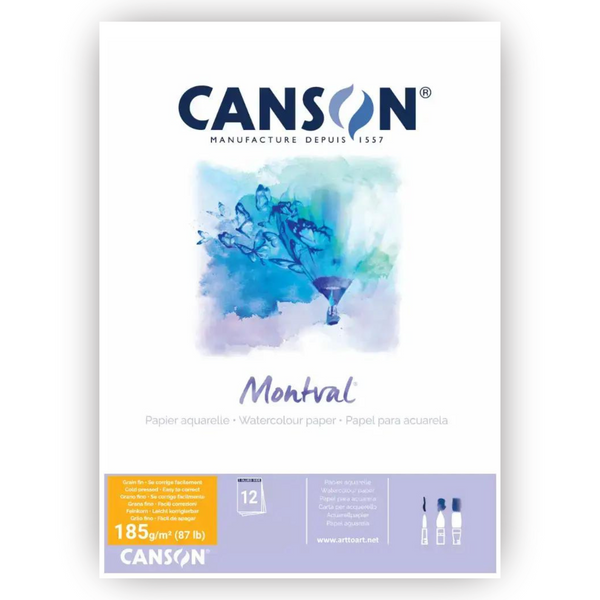 Canson Montval 185g Watercolour Pad Medium
