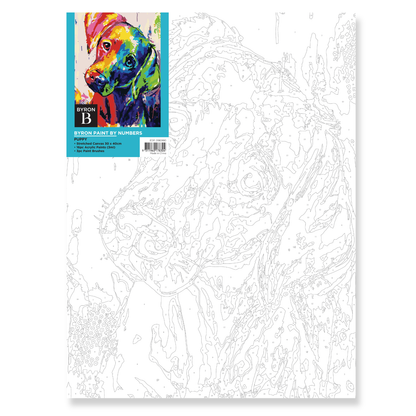 Byron Paint By Numbers Set - Puppy 300 x 400mm