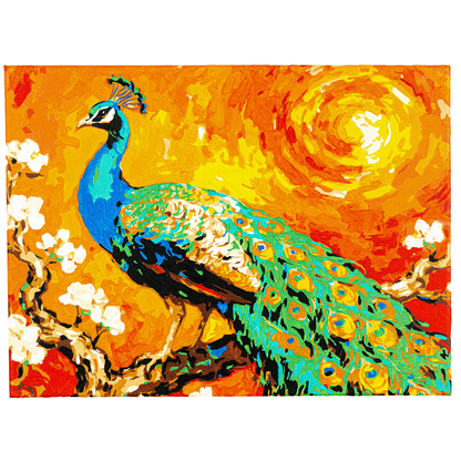 Byron Paint By Numbers Set - Peacock 300 x 400mm