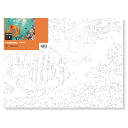 Byron Paint By Numbers Set - Reef 300 x 400mm
