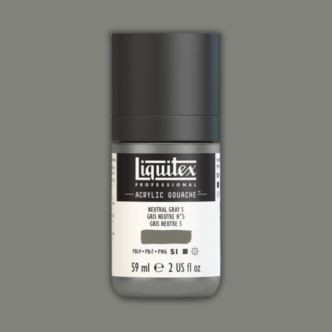 Liquitex Professional Acrylic Gouache 59ml Neutral Grey 5 S1