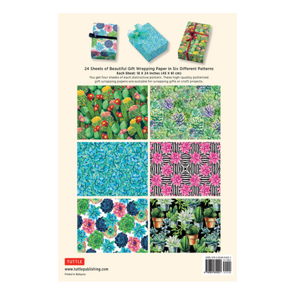 Gift Wrapping Paper 24 sheets - Succulents