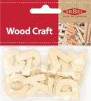 Arbee Wood Letters 25mm Natural Pkt 26
