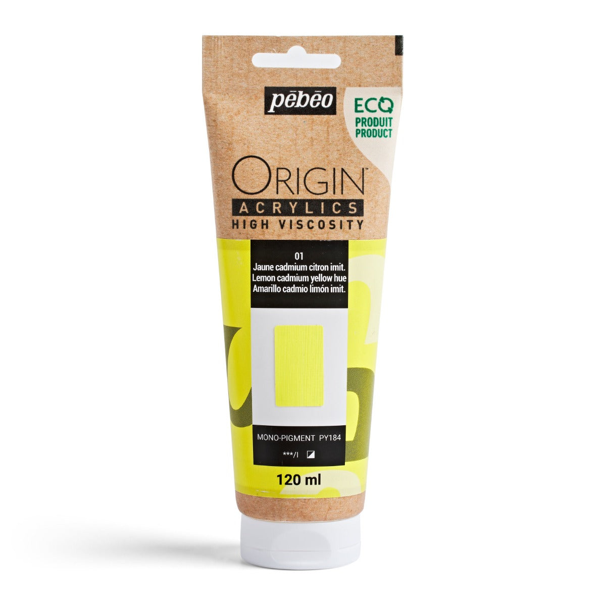 Pebeo Origin Acrylic 120ml CAD LEMON YELLOW HUE