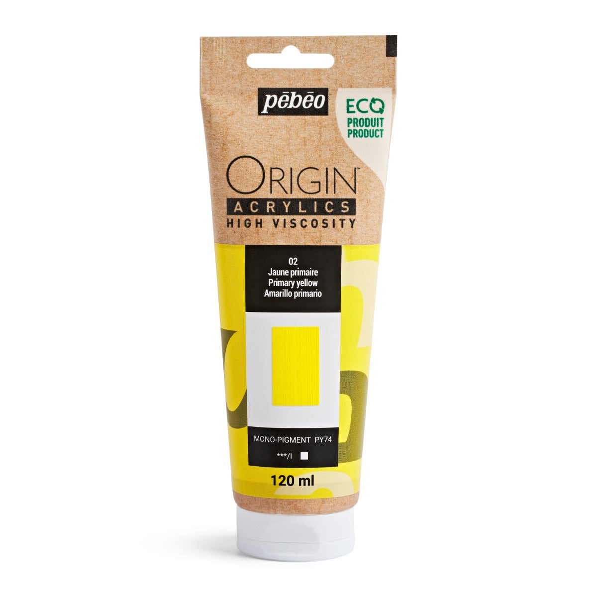 Pebeo Origin Acrylic 120ml PRIMARY YELLOW