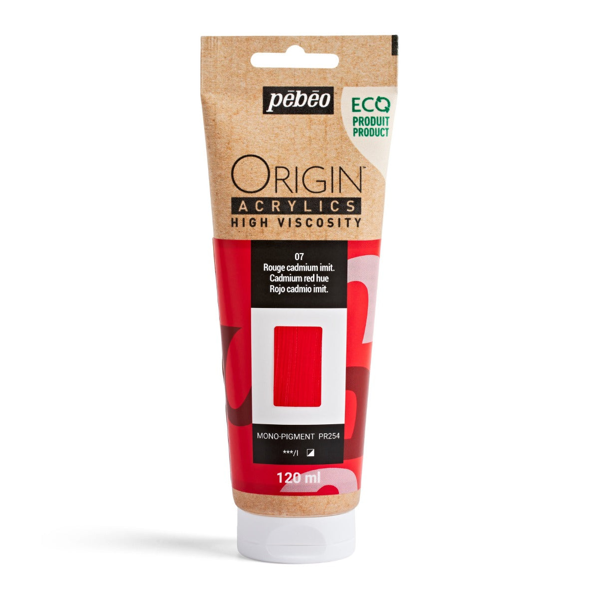 Pebeo Origin Acrylic 120ml Cadmium Red Hue