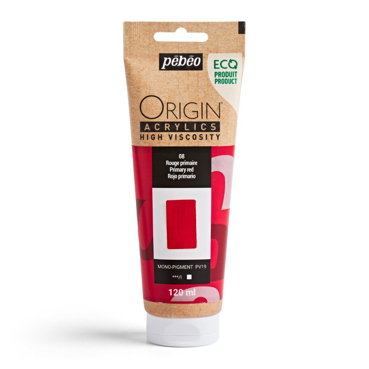 Pebeo Origin Acrylic 120ml PRIMARY RED