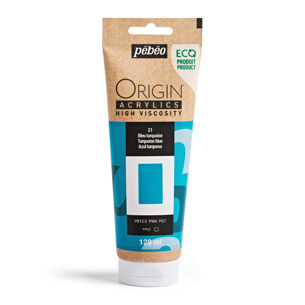 Pebeo Origin Acrylic 120ml Turquoise Blue