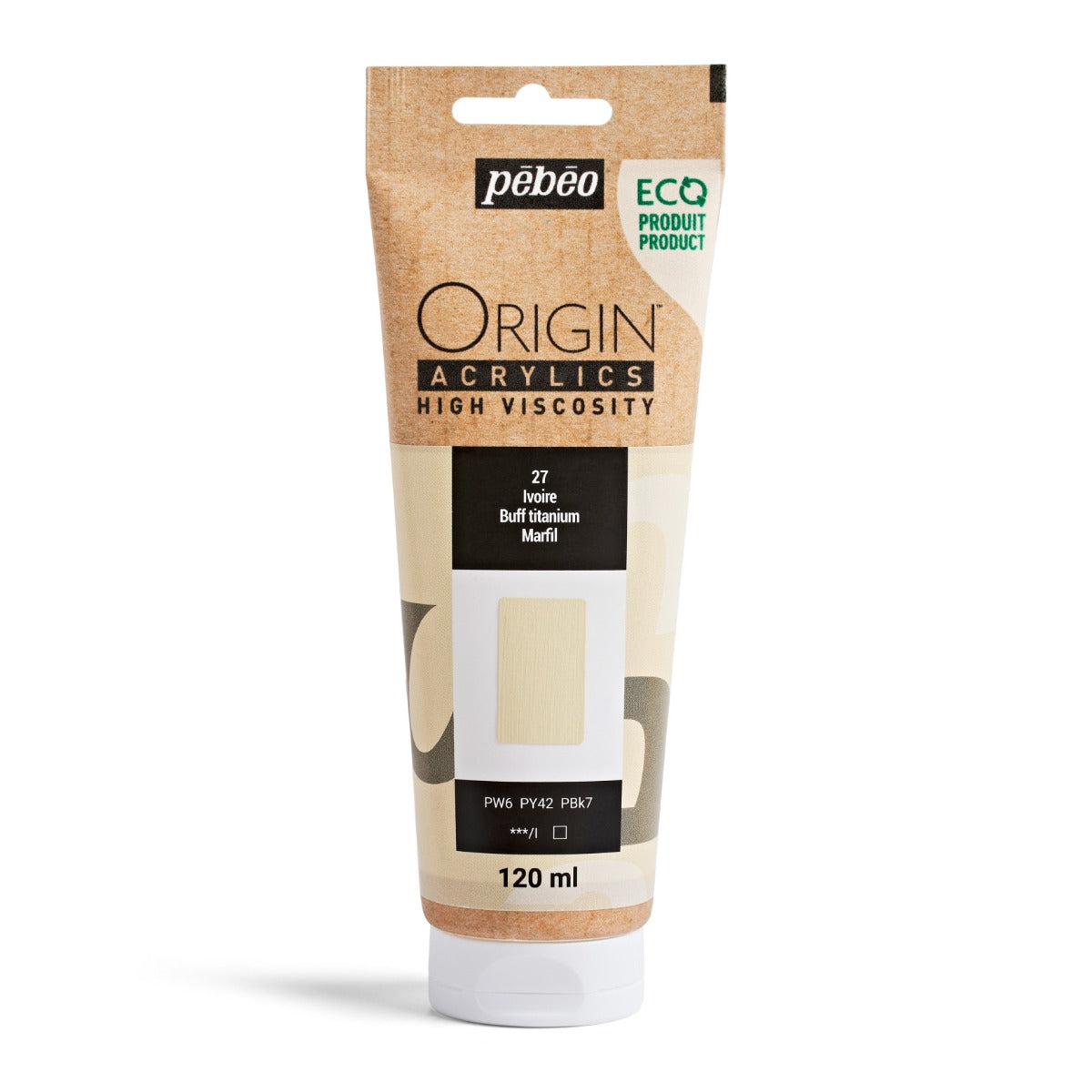 Pebeo Origin Acrylic 120ml BUFF TITANIUM