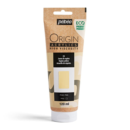 Pebeo Origin Acrylic 120ml Naples Yellow