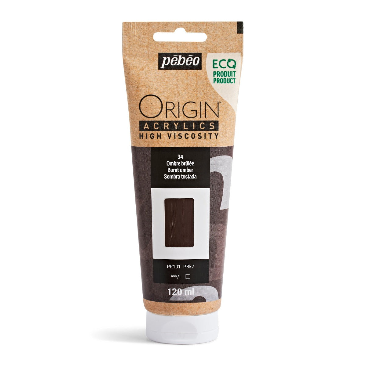 Pebeo Origin Acrylic 120ml BURNT UMBER