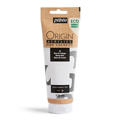 Pebeo Origin Acrylic 120ml MIXING WHITE
