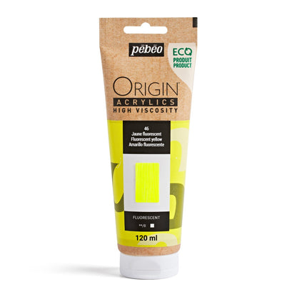 Pebeo Origin Acrylic 120ml FLUORO YELLOW