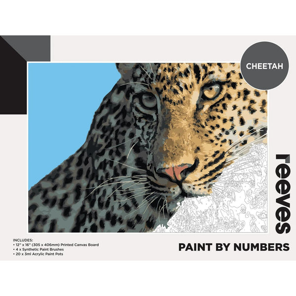 Reeves Paint By Numbers 12x16 inch - Cheetah