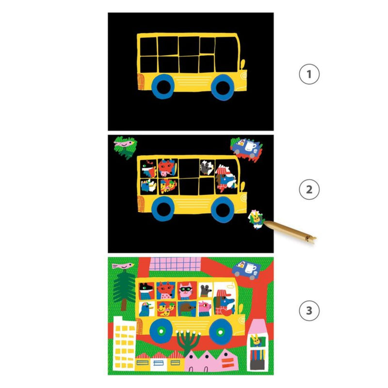 Djeco Learning About Vehicles Scratch Cards