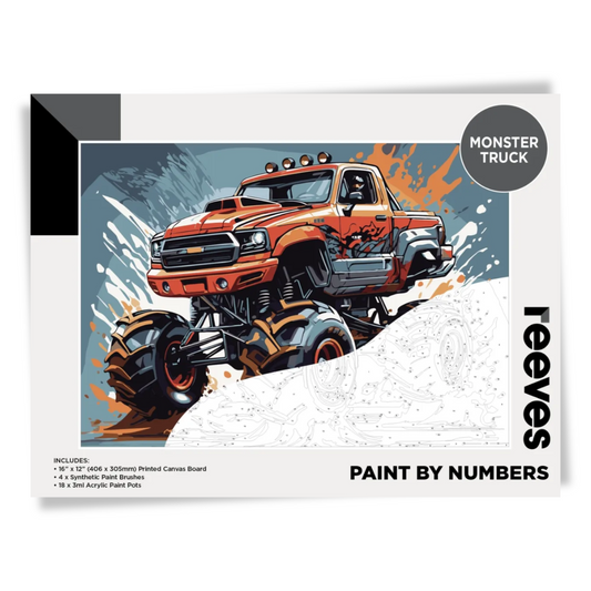 Reeves Paint By Numbers 12x16 inch - Monster Truck Default Title