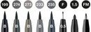 Faber-Castell PITT Artist Pen Grey and Black Pack of 8