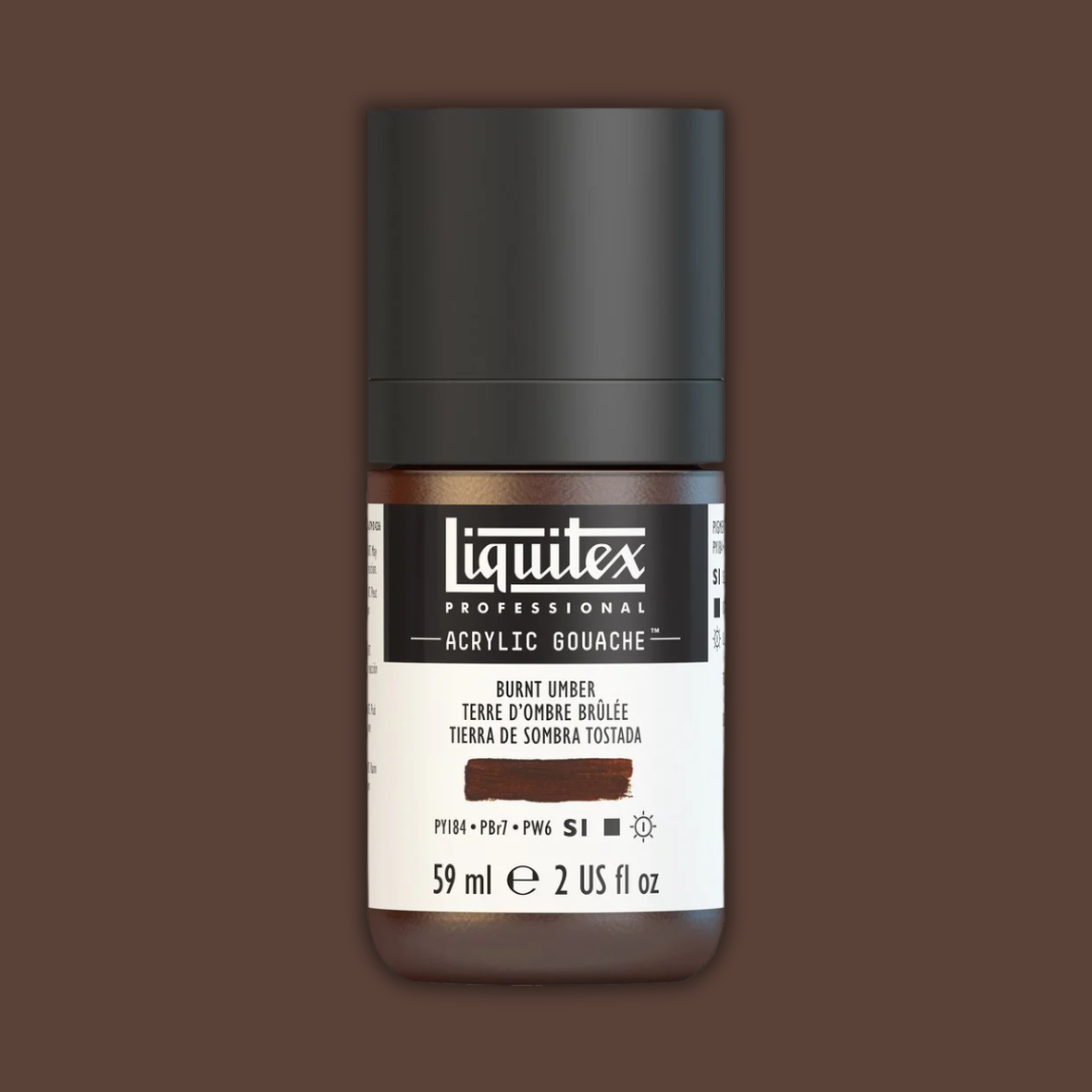 Liquitex Professional Acrylic Gouache 59ml Burnt Umber S1