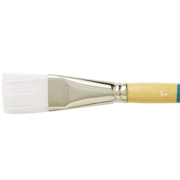 SNAP Brush 9850 Short Handle White Taklon Stroke 1 inch