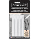 Generals Compressed Charcoal Sticks 4 Assorted Whites