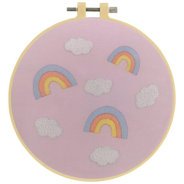 Make It Embroidery Kit 15cm Clouds and Rainbows