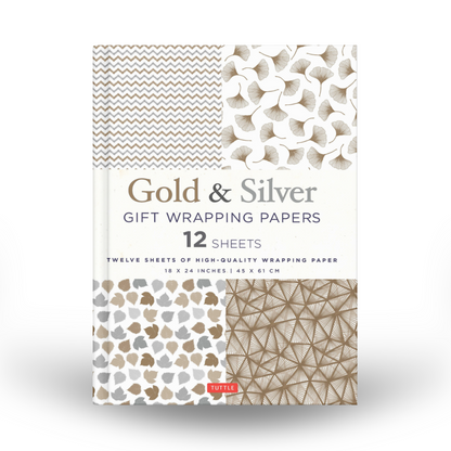 Gift Wrapping Paper 12 sheets - Gold and Silver Default Title