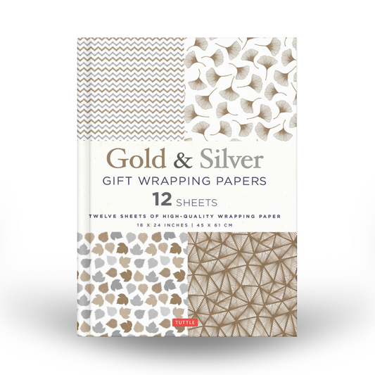 Gift Wrapping Paper 12 sheets - Gold and Silver Default Title