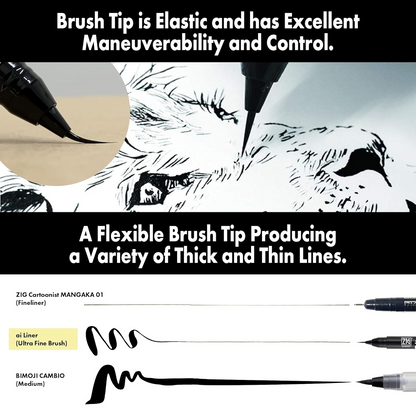 ZIG AI Liner Pen - Ultra Fine Brush Tip