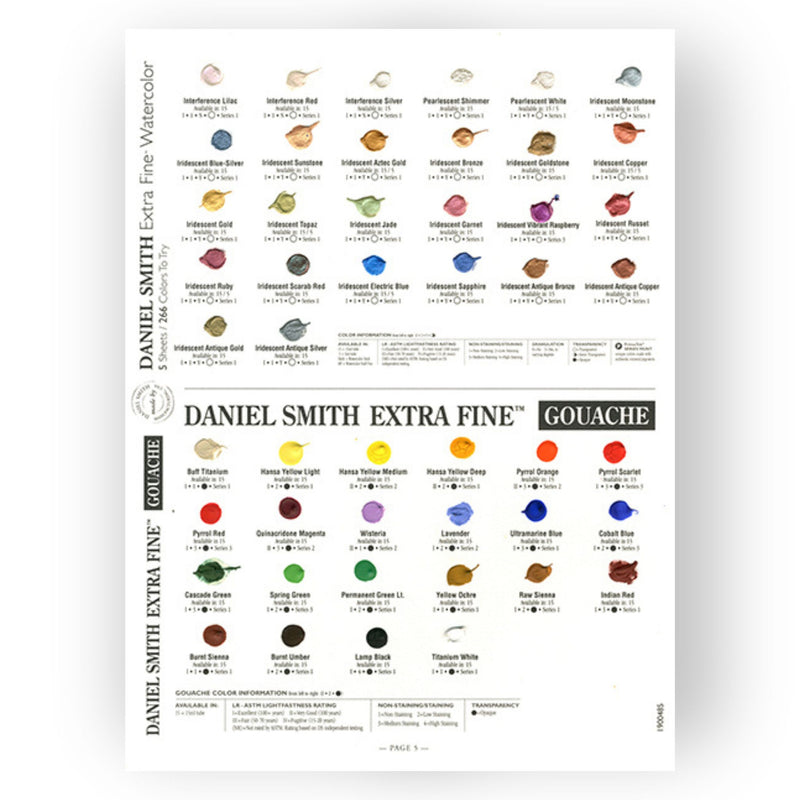 Daniel Smith 266 Paint It Colour Chart