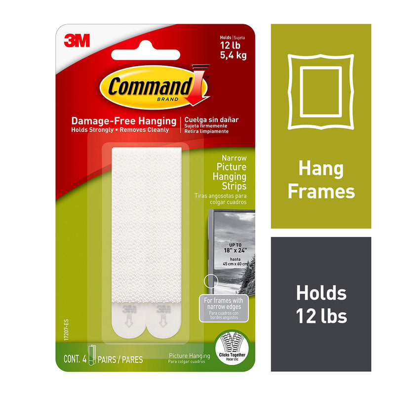 Command 3M 17201-4PK-ANZ Picture Hanging Strip Med