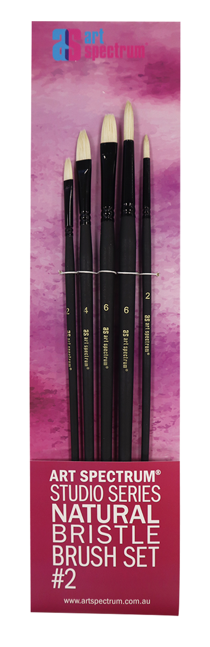 Art Spectrum Studio Natural Bristle Brush Set No.2