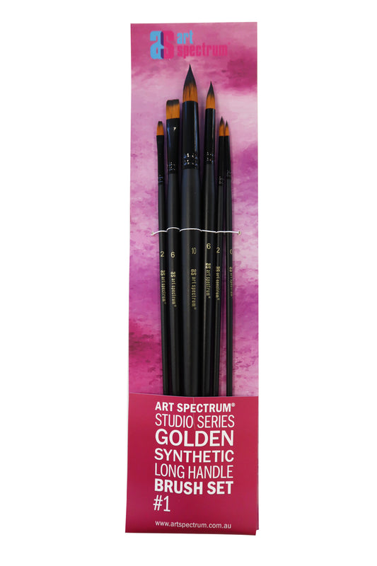 Art Spectrum Golden Synthetic Brush Set No.1 Long Handle Default Title