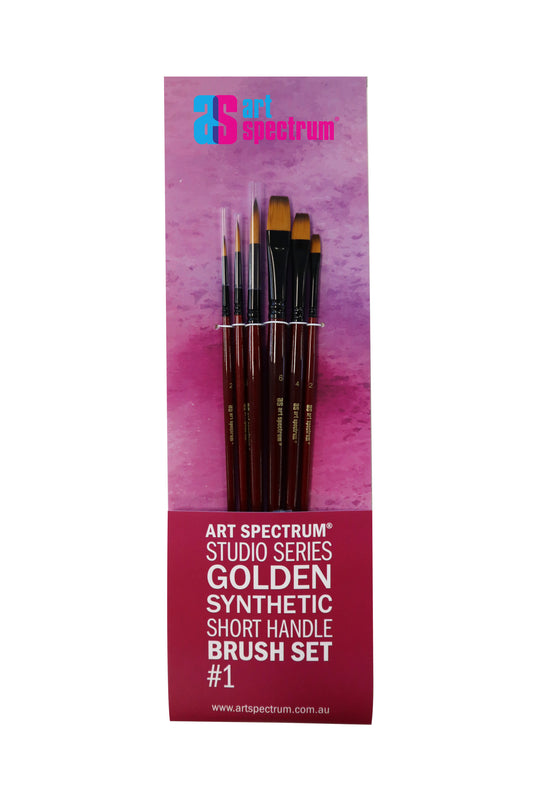 Art Spectrum Golden Synthetic Brush Set No.1 Short Handle Default Title