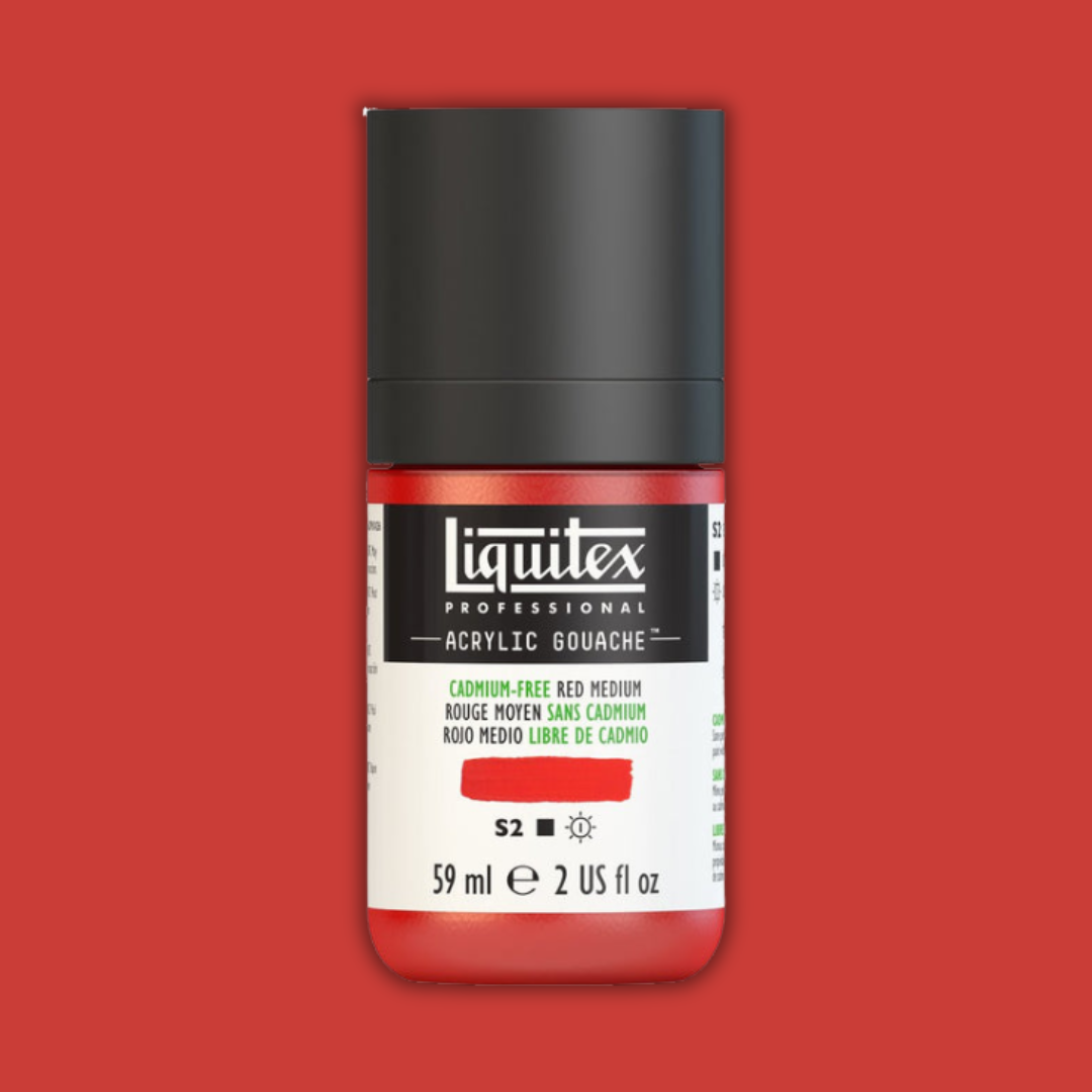 Liquitex Professional Acrylic Gouache 59ml Cadmium Free Red Medium S2