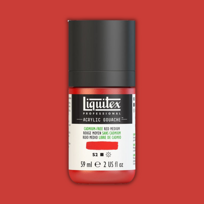 Liquitex Professional Acrylic Gouache 59ml Cadmium Free Red Medium S2