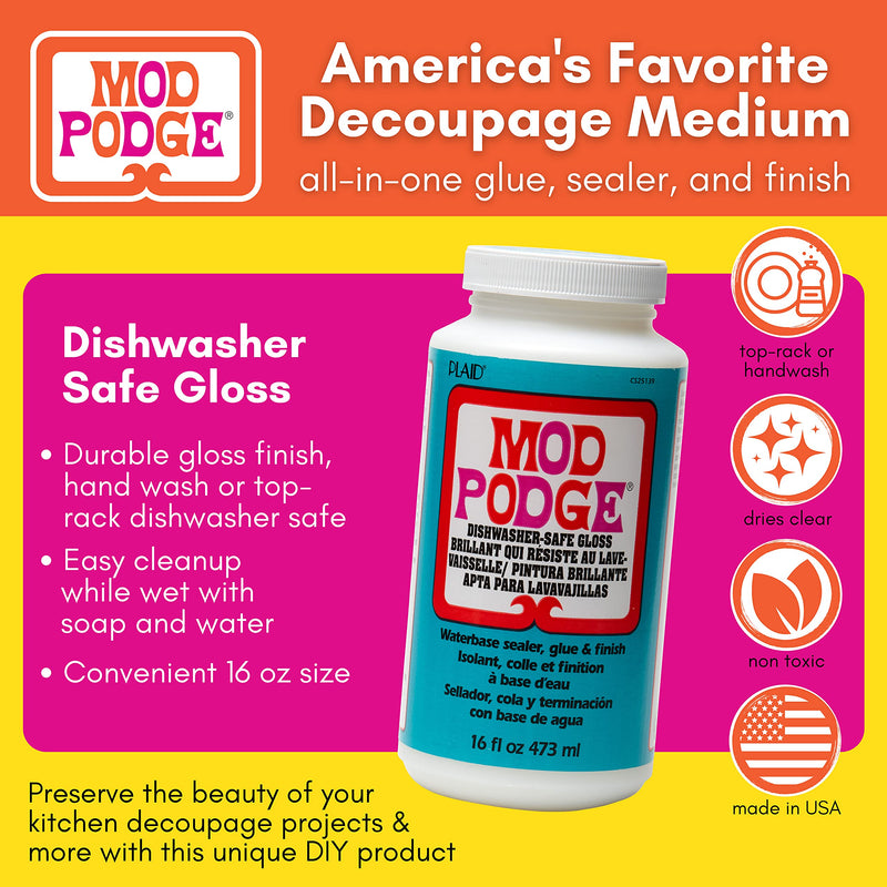 Mod Podge 8oz/236ml Dishwasher Safe - Gloss