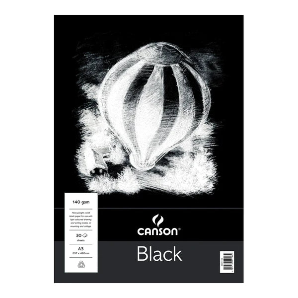 Canson 240 Black Paper Pad 20 Sheets