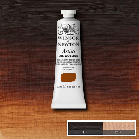 Winsor and Newton Artists Oil Colour 37ml S1 Transparent Brown Oxide