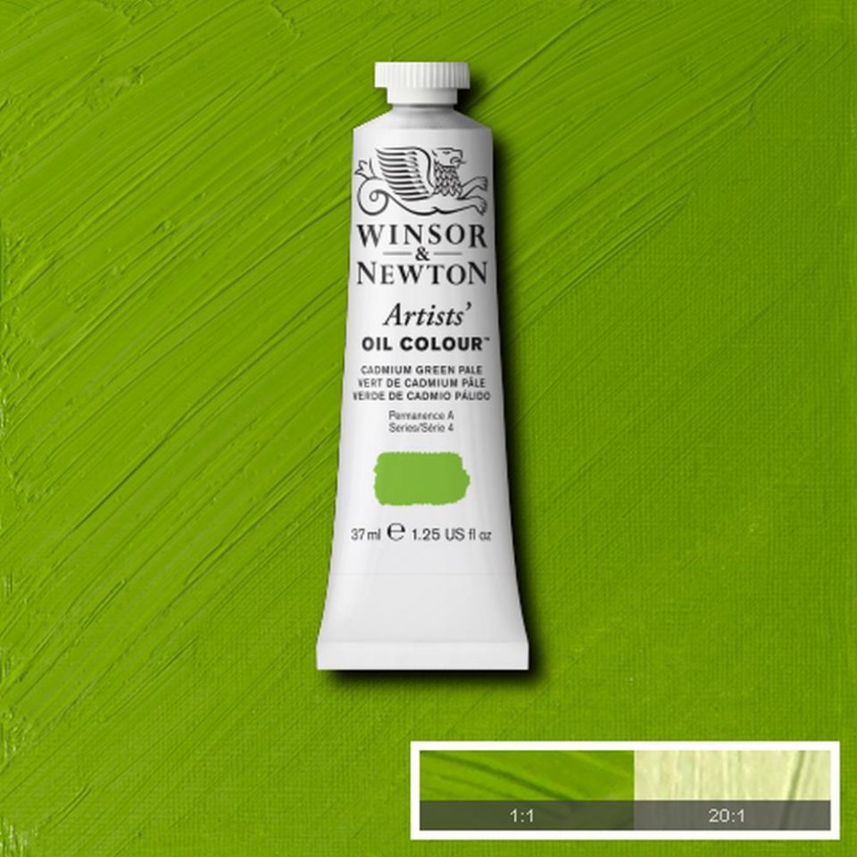Winsor and Newton Artists Oil Colour 37ml S4 Cadmium Green Pale